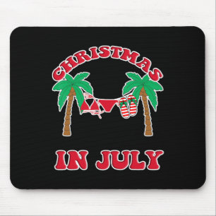 Weihnachten im Juli Bikini Flip Flops Palme Mousepad