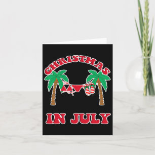 Weihnachten im Juli Bikini Flip Flops Palme Tree Karte
