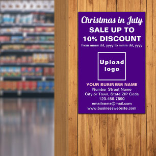 Weihnachten im Juli Business Sale Lila Poster