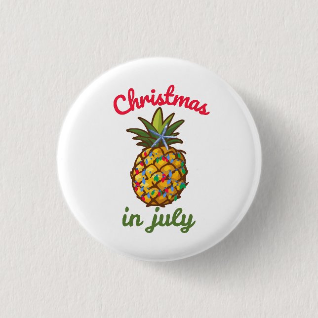 Weihnachten im Juli Button (Vorderseite)