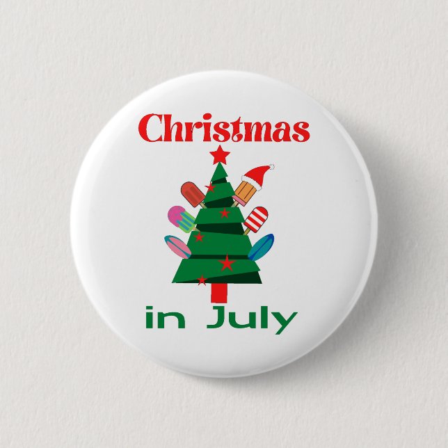 Weihnachten im Juli Button (Vorderseite)