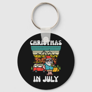 Weihnachten im Juli Camper Van Santa Retro Xmas Mä Schlüsselanhänger
