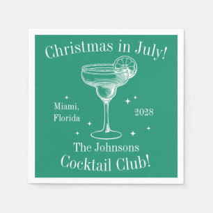 Weihnachten im Juli Cocktailparty Grün Serviette