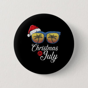 Weihnachten im Juli Cooler Hawaiianischer Strand S Button