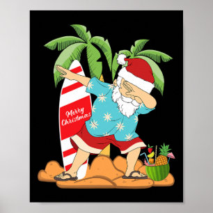 Weihnachten im Juli Dabbing Santa Sommer Wassermel Poster