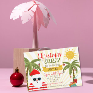 Weihnachten im Juli Einladung, lustige Sommerparty Einladung