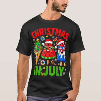 Weihnachten im Juli Eis-Pops Wassermelone Xmas San T-Shirt