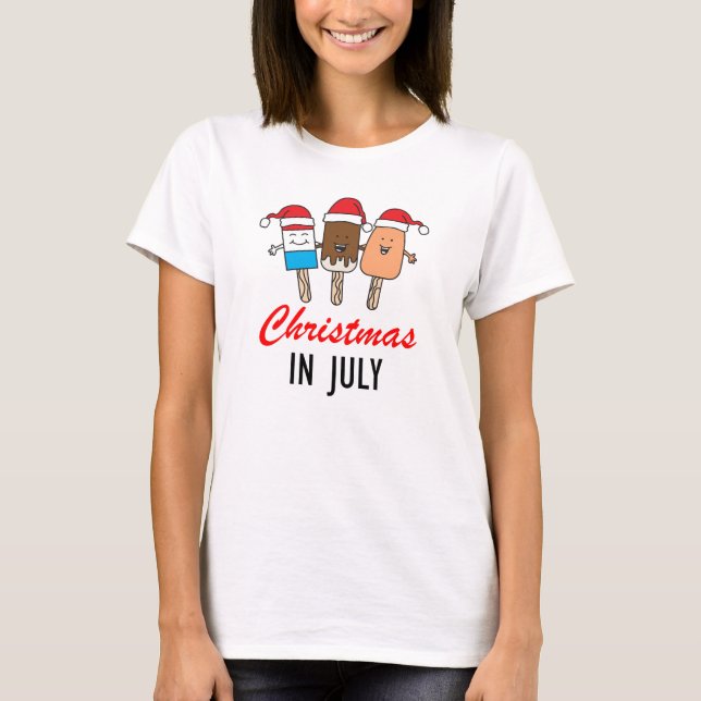 Weihnachten im Juli Eiszeit Pop Niedlich T-Shirt (Vorderseite)