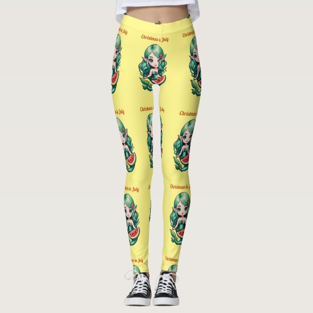 Weihnachten im Juli Elf Mermaid Thunder_Cove Leggings (Vorderseite)