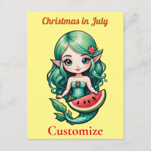 Weihnachten im Juli Elf Mermaid Thunder_Cove Postkarte