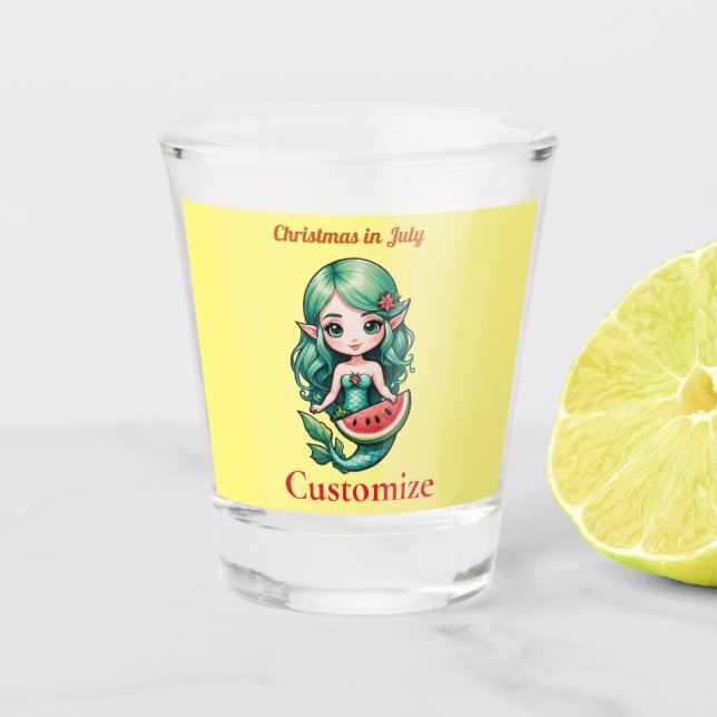 Weihnachten im Juli Elf Mermaid Thunder_Cove Schnapsglas (Vorderseite)
