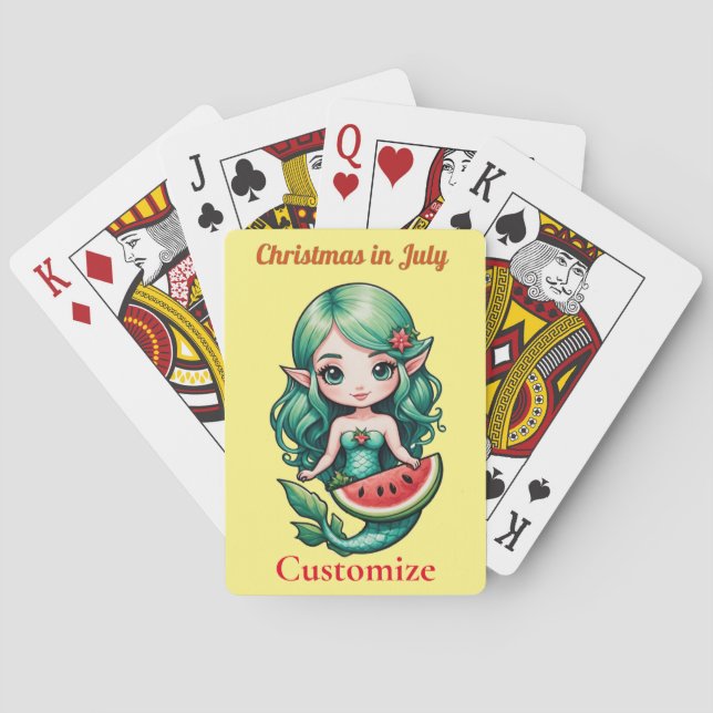 Weihnachten im Juli Elf Mermaid Thunder_Cove Spielkarten (Rückseite)