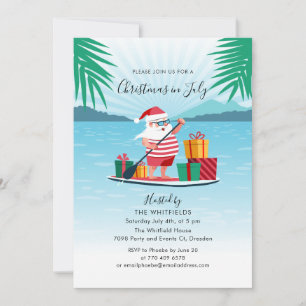 Weihnachten im Juli Familiensommer GRILLEN Beach P Einladung