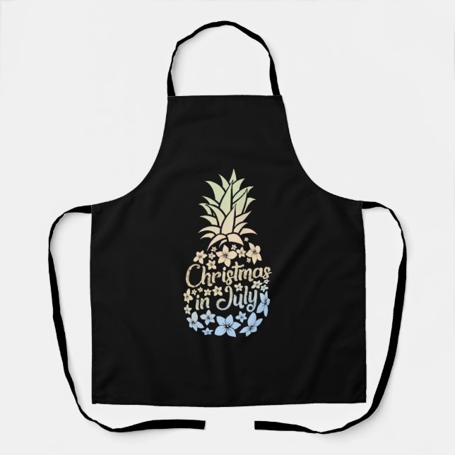 Weihnachten im Juli farbenfrohe Ananas Beach Somme Schürze (Vorderseite)