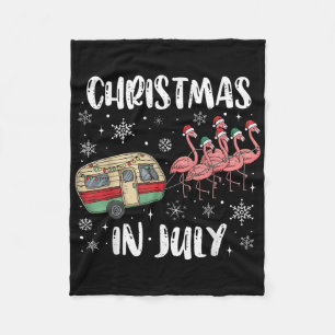 Weihnachten im Juli Flamingo-Anhänger Sommer Xmas  Fleecedecke