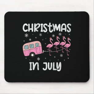 Weihnachten im Juli Flamingo-Anhänger Sommer Xmas Mousepad