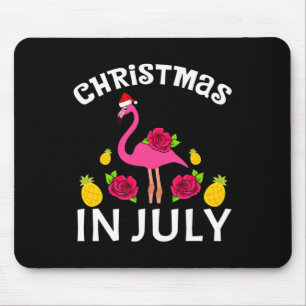 Weihnachten im Juli Flamingo Hawaiianischer Sommer Mousepad