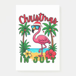 Weihnachten im Juli Flamingo Post-it Klebezettel