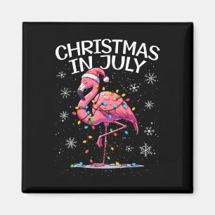 Weihnachten im Juli Flamingo Santa Sommer Xmas Fra Magnet