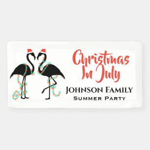 Weihnachten im Juli Flamingo Sommer Party Banner