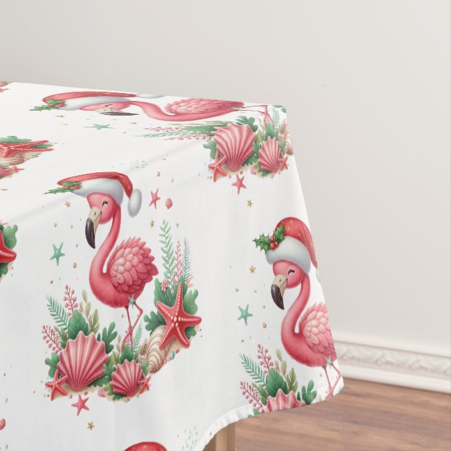 Weihnachten im Juli Flamingo Tischdecke (Beispiel)