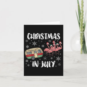 Weihnachten im Juli Flamingo Trailer Sommer Xmas C Karte