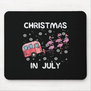 Weihnachten im Juli Flamingo Trailer Sommer Xmas C Mousepad