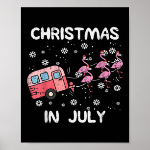 Weihnachten im Juli Flamingo Trailer Sommer Xmas C Poster