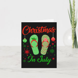 Weihnachten im Juli Flip Flops Funny Summer Holida Karte