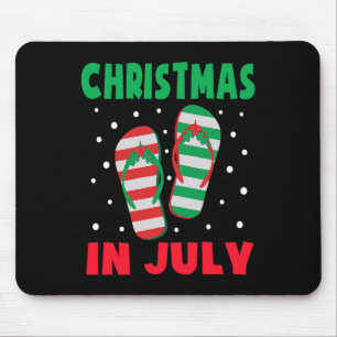 Weihnachten im Juli Flip Flops Lustiger Strand Som Mousepad