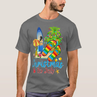 Weihnachten im Juli Flip Flops Sommerferien Strand T-Shirt