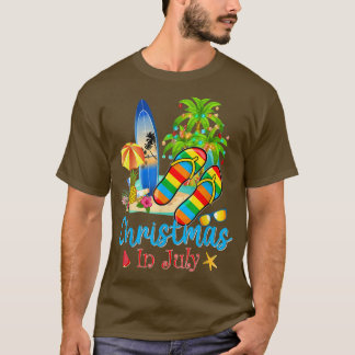 Weihnachten im Juli Flip Flops Sommerferien Strand T-Shirt
