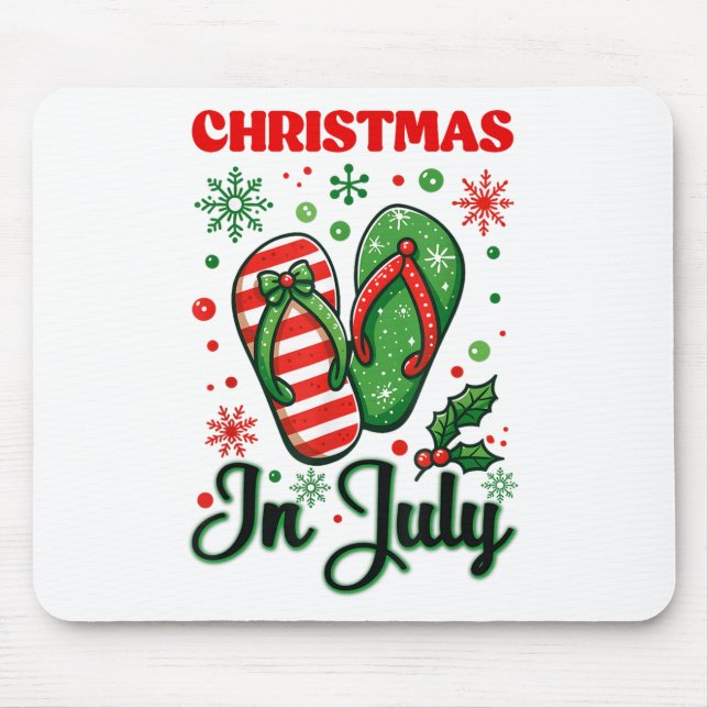 Weihnachten im Juli Flip Flops Xmas Flip Flops Som Mousepad (Vorne)