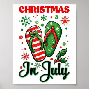 Weihnachten im Juli Flip Flops Xmas Flip Flops Som Poster