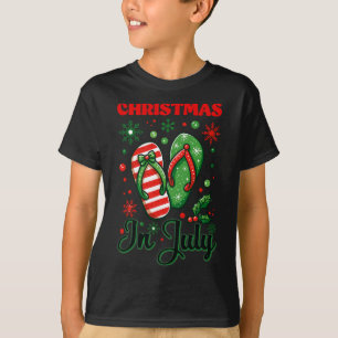 Weihnachten im Juli Flip Flops Xmas Flip Flops Som T-Shirt