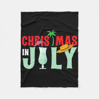 Weihnachten im Juli Frohe Weihnachten Sommer Lusti Fleecedecke