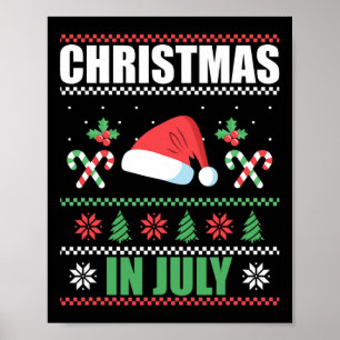 Weihnachten im Juli Frohe Weihnachten Sommer Lusti Poster
