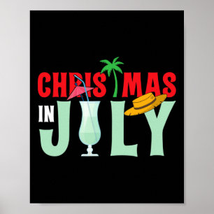 Weihnachten im Juli Frohe Weihnachten Sommer Lusti Poster