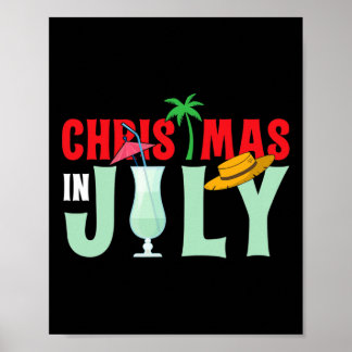 Weihnachten im Juli Frohe Weihnachten Sommer Lusti Poster