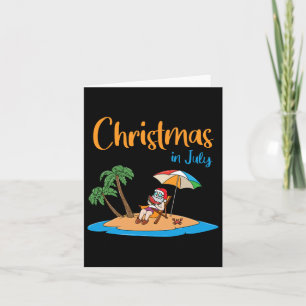Weihnachten im Juli Funny Santa Eating Watermelone Karte