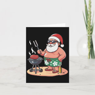 Weihnachten im Juli Funny Santa Grilling Grillen Karte