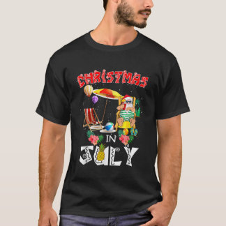 Weihnachten im Juli Funny Santa Hawaiian Summer Ce T-Shirt