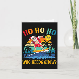 Weihnachten im Juli Funny Santa Surfing Sommer Str Karte