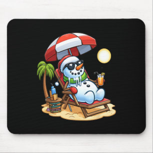 Weihnachten im Juli Funny Snowman Summer Fun Beach Mousepad