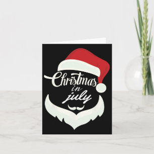 Weihnachten im Juli Funny Weihnachtsmannmütze Karte