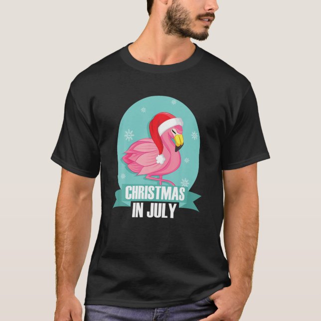 Weihnachten im Juli für einen Weihnachtsmann und F T-Shirt (Vorderseite)