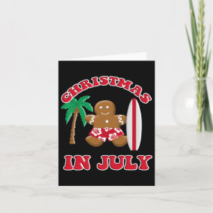 Weihnachten im Juli Gingerbread Cookie Surfen Karte