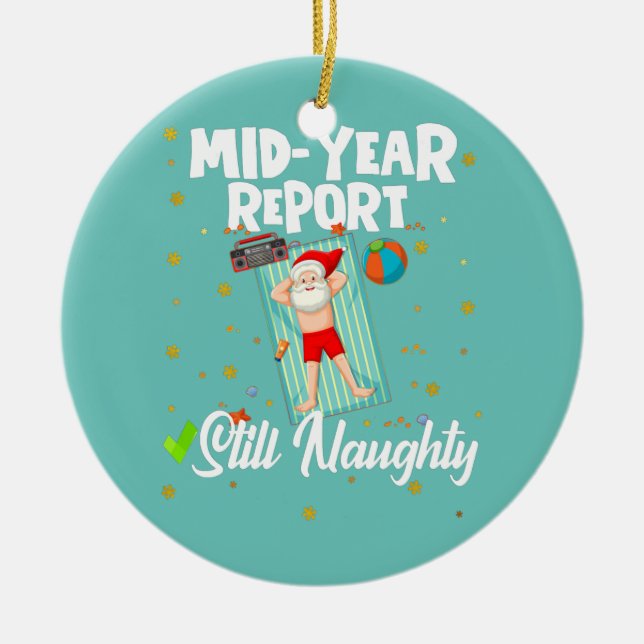 Weihnachten im Juli Halbjahresbericht immer noch s Keramik Ornament (Vorne)