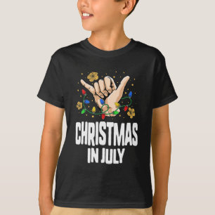 Weihnachten im Juli Hawaii Blume Strand Xmas Baum T-Shirt