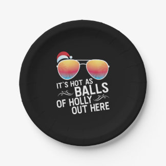 Weihnachten im Juli Heiß als Balls Weihnachtsmann Pappteller